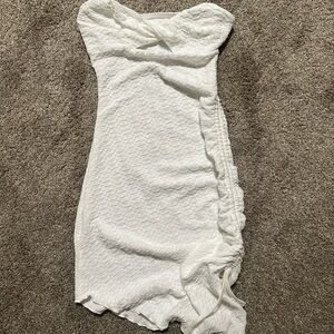 Oh Polly Strapless White Dress